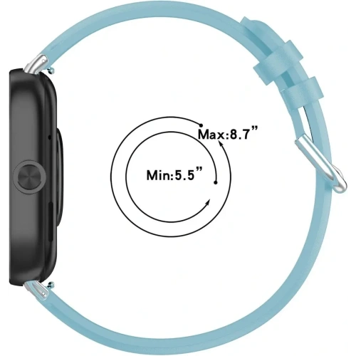 Pasek Bizon Strap Watch Casual do Redmi Watch 4 / Xiaomi Smart Band 9 Pro / 8 Pro błękitny