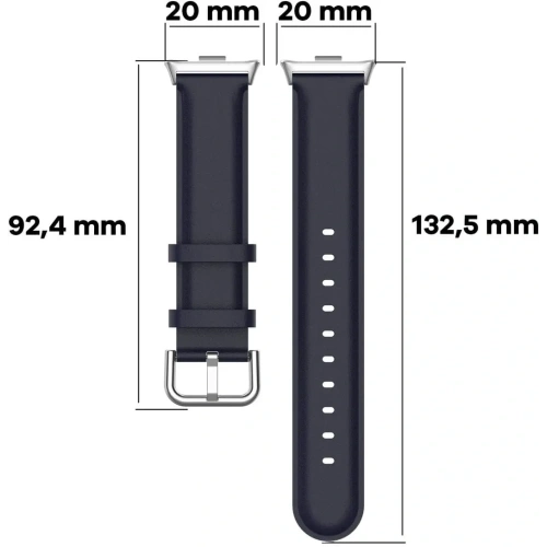 Pasek Bizon Strap Watch Casual do Redmi Watch 4 / Xiaomi Smart Band 9 Pro / 8 Pro granatowy