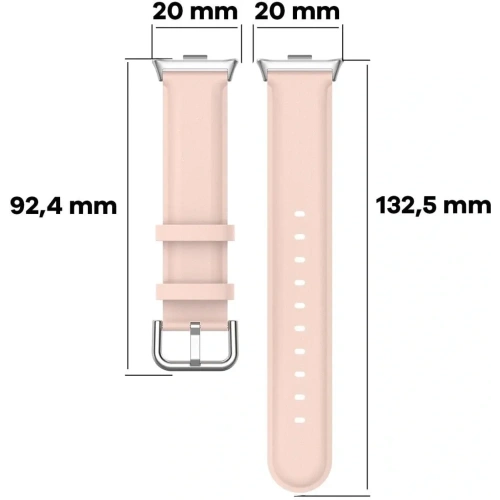 Pasek Bizon Strap Watch Casual do Redmi Watch 4 / Xiaomi Smart Band 9 Pro / 8 Pro jasnoróżowy