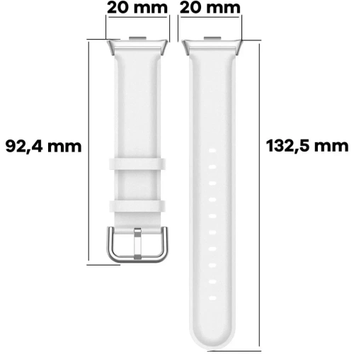 Pasek Bizon Strap Watch Casual do Redmi Watch 4 / Xiaomi Smart Band 9 Pro / 8 Pro biały