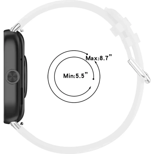 Pasek Bizon Strap Watch Casual do Redmi Watch 4 / Xiaomi Smart Band 9 Pro / 8 Pro biały