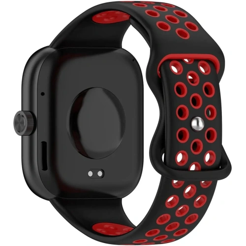Pasek Bizon Strap Watch Octo do Redmi Watch 4 / Xiaomi Smart Band 9 Pro / 8 Pro czarno-czerwony