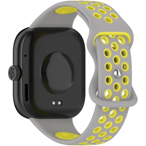 Pasek Bizon Strap Watch Octo do Redmi Watch 4 / Xiaomi Smart Band 9 Pro / 8 Pro jasnoszaro-żółty