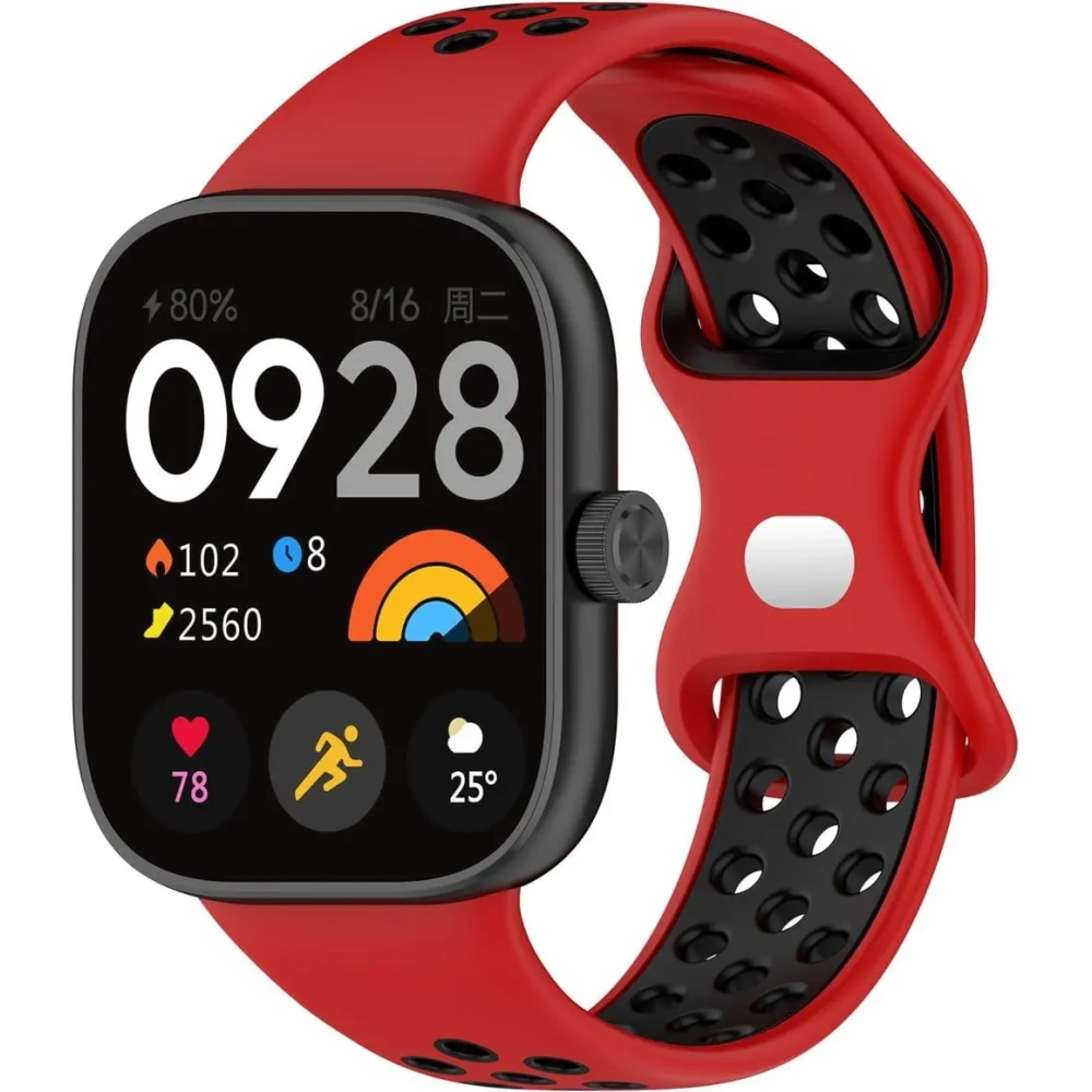 Hurtownia GSM - Bizon Strap Watch Octo Redmi Watch 4 / Xiaomi Smart Band 9 Pro / 8 Pro roșu-negru - BIZ4398 - {ean13} - Hurt