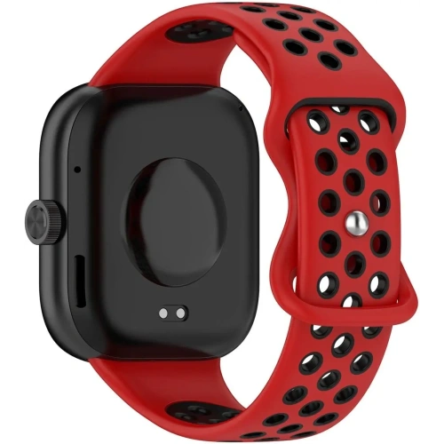 Pasek Bizon Strap Watch Octo do Redmi Watch 4 / Xiaomi Smart Band 9 Pro / 8 Pro czerwono-czarny