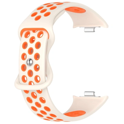 Pasek Bizon Strap Watch Octo do Redmi Watch 4 / Xiaomi Smart Band 9 Pro / 8 Pro beżowo-pomarańczowy