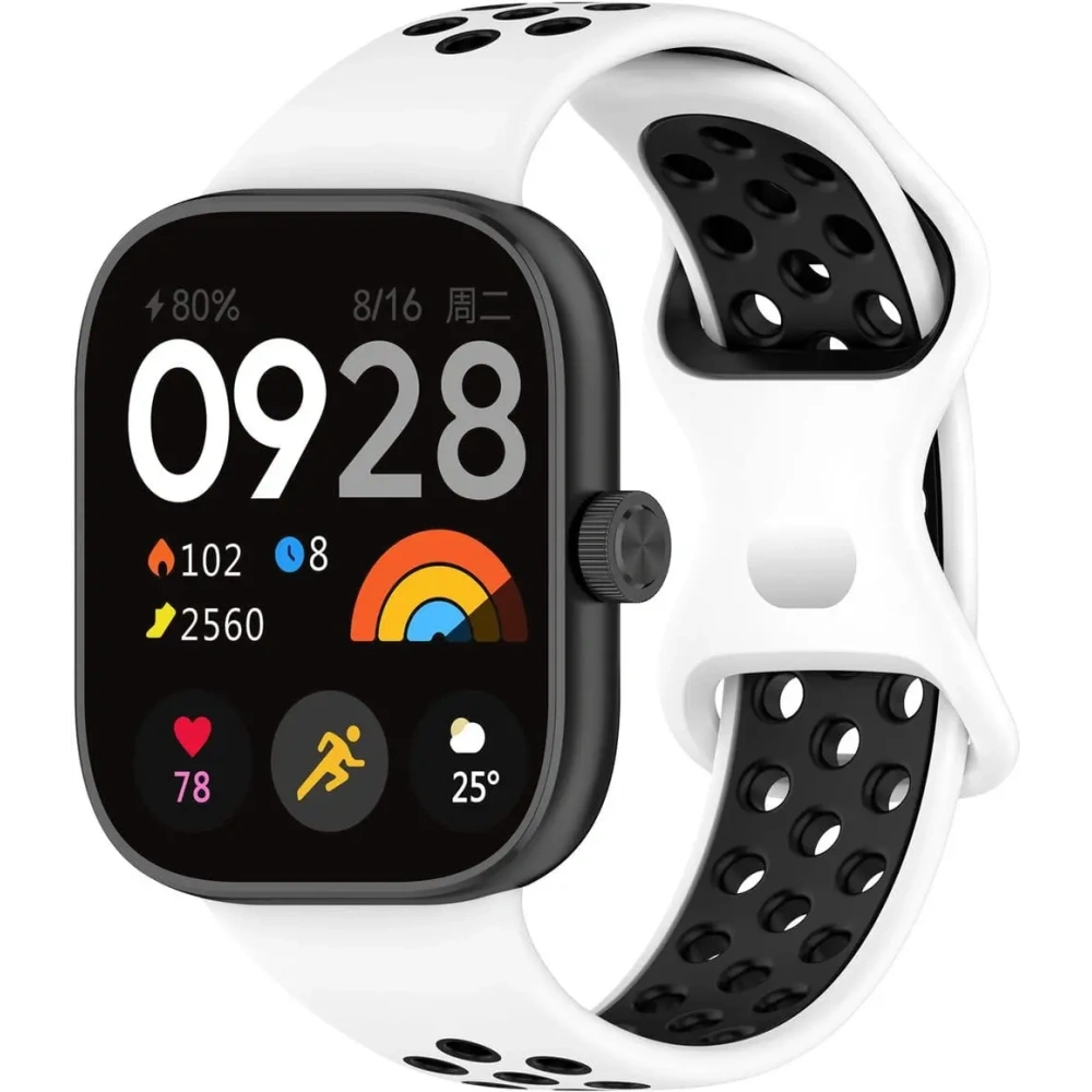 Hurtownia GSM - Pasek Bizon Strap Watch Octo pro Redmi Watch 4 / Xiaomi Smart Band 9 Pro / 8 Pro bílý-černý - BIZ4400 - {ean13} - Hurt
