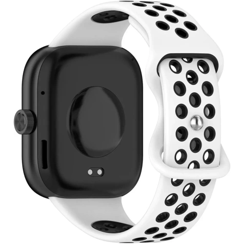 Pasek Bizon Strap Watch Octo do Redmi Watch 4 / Xiaomi Smart Band 9 Pro / 8 Pro biało-czarny