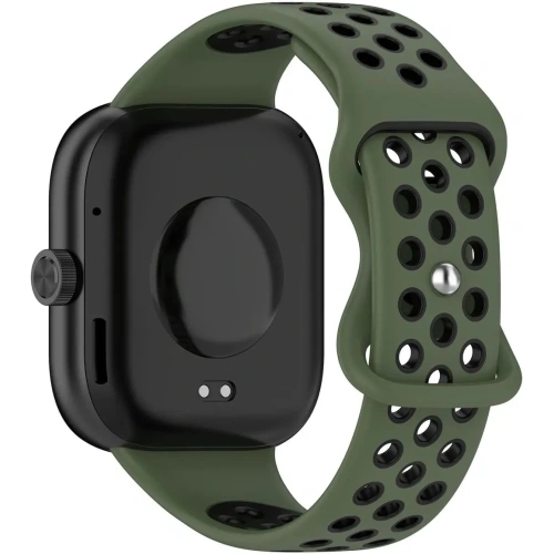 Pasek Bizon Strap Watch Octo do Redmi Watch 4 / Xiaomi Smart Band 9 Pro / 8 Pro ciemnozielono-czarny