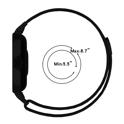 Etui z paskiem Bizon Strap + Case Watch Chain do Xiaomi Redmi Watch 4 czarne