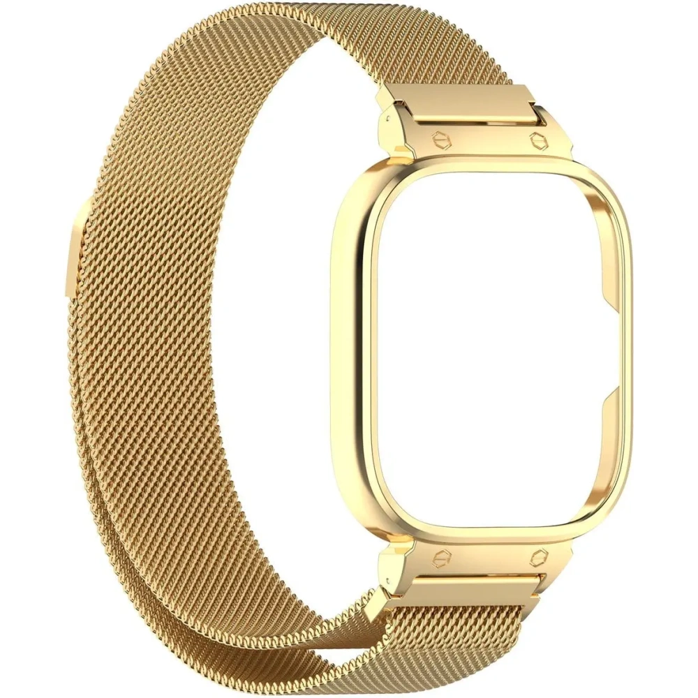 Wholesale Bizon Strap + Case Watch Chain Xiaomi Redmi Watch 4 gold - BIZ4405 - {ean13} - Hurt