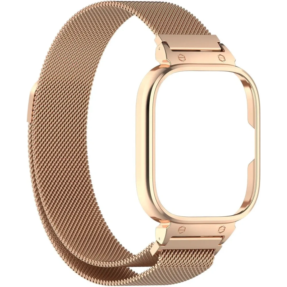 Wholesale Bizon Strap + Case Watch Chain Xiaomi Redmi Watch 4 rose gold - BIZ4406 - {ean13} - Hurt