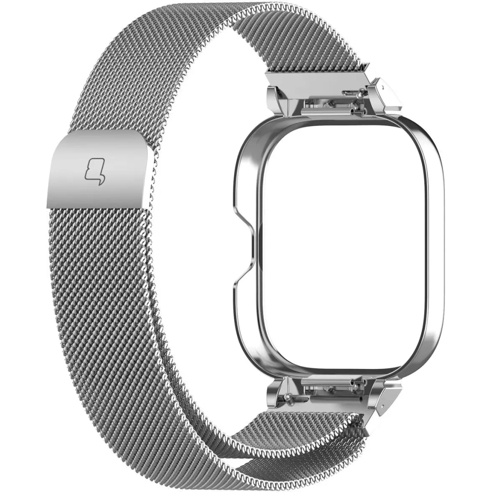 Hurtownia GSM - Etui z paskiem Bizon Strap + Case Watch Chain do Xiaomi Redmi Watch 4 srebrne - BIZ4407 - {ean13} - Hurt