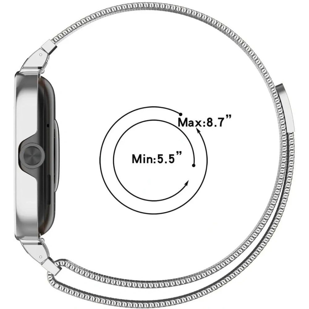Hurtownia GSM - Bizon Strap + Case Watch Chain Xiaomi Redmi Watch 4 ezüst - BIZ4407 - {ean13} - Hurt