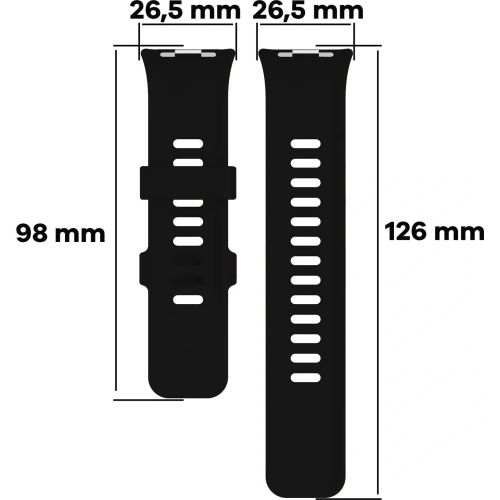 Pasek Bizon Strap Watch Silicone B do Redmi Watch 4 / Xiaomi Smart Band 9 Pro / 8 Pro czarny
