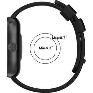 Hurtownia GSM - Bizon hevederes óra szilikon B Redmi Óra 4 / Xiaomi Okos Karkötő 9 Pro / 8 Pro fekete - BIZ4408 - {ean13} - Hurt