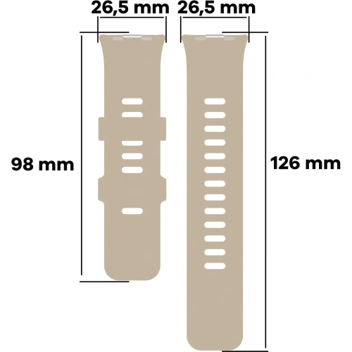 Pasek Bizon Strap Watch Silicone B do Redmi Watch 4 / Xiaomi Smart Band 9 Pro / 8 Pro beżowy
