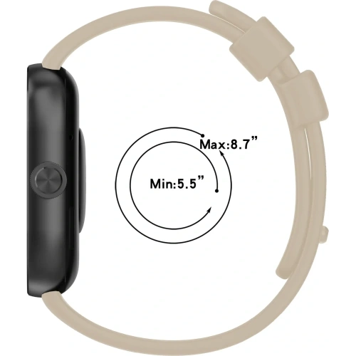 Pasek Bizon Strap Watch Silicone B do Redmi Watch 4 / Xiaomi Smart Band 9 Pro / 8 Pro beżowy