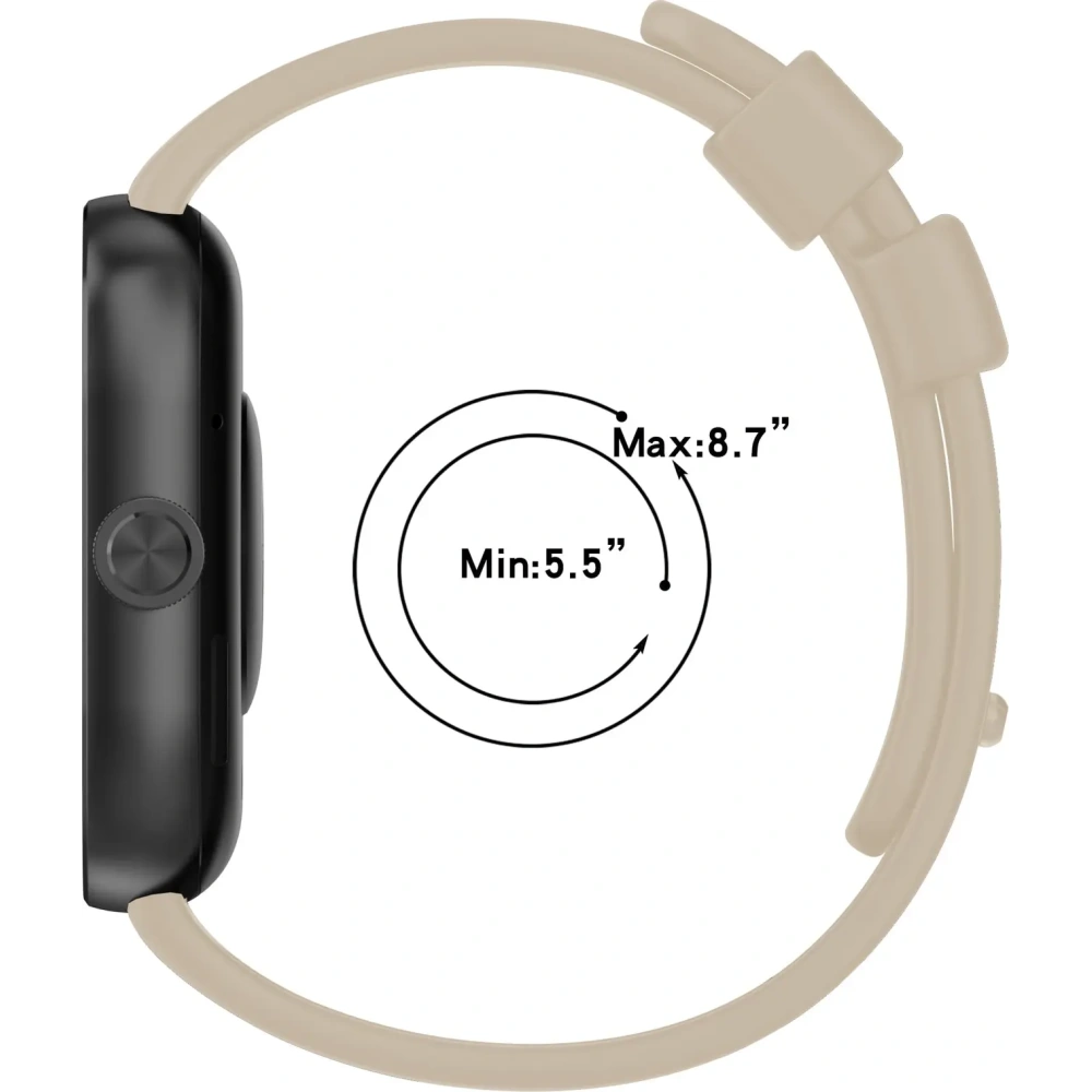 Wholesale Bizon Strap Watch Silicone B Redmi Watch 4 / Xiaomi Smart Band 9 Pro / 8 Pro beige - BIZ4409 - {ean13} - Hurt
