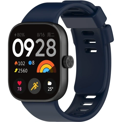 Pasek Bizon Strap Watch Silicone B do Redmi Watch 4 / Xiaomi Smart Band 9 Pro / 8 Pro granatowy