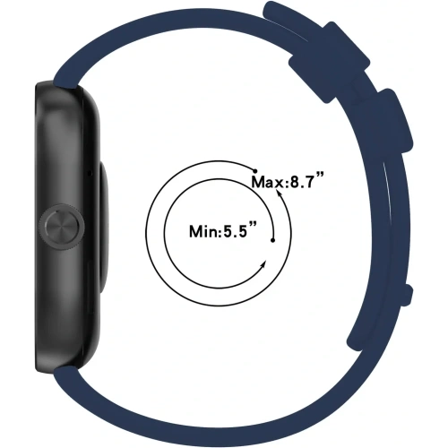 Pasek Bizon Strap Watch Silicone B do Redmi Watch 4 / Xiaomi Smart Band 9 Pro / 8 Pro granatowy