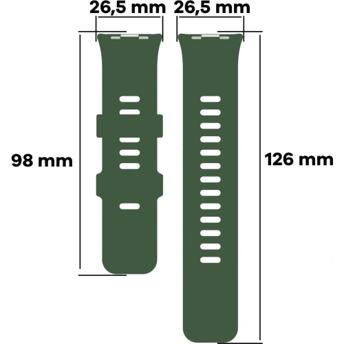 Pasek Bizon Strap Watch Silicone B do Redmi Watch 4 / Xiaomi Smart Band 9 Pro / 8 Pro ciemnozielony