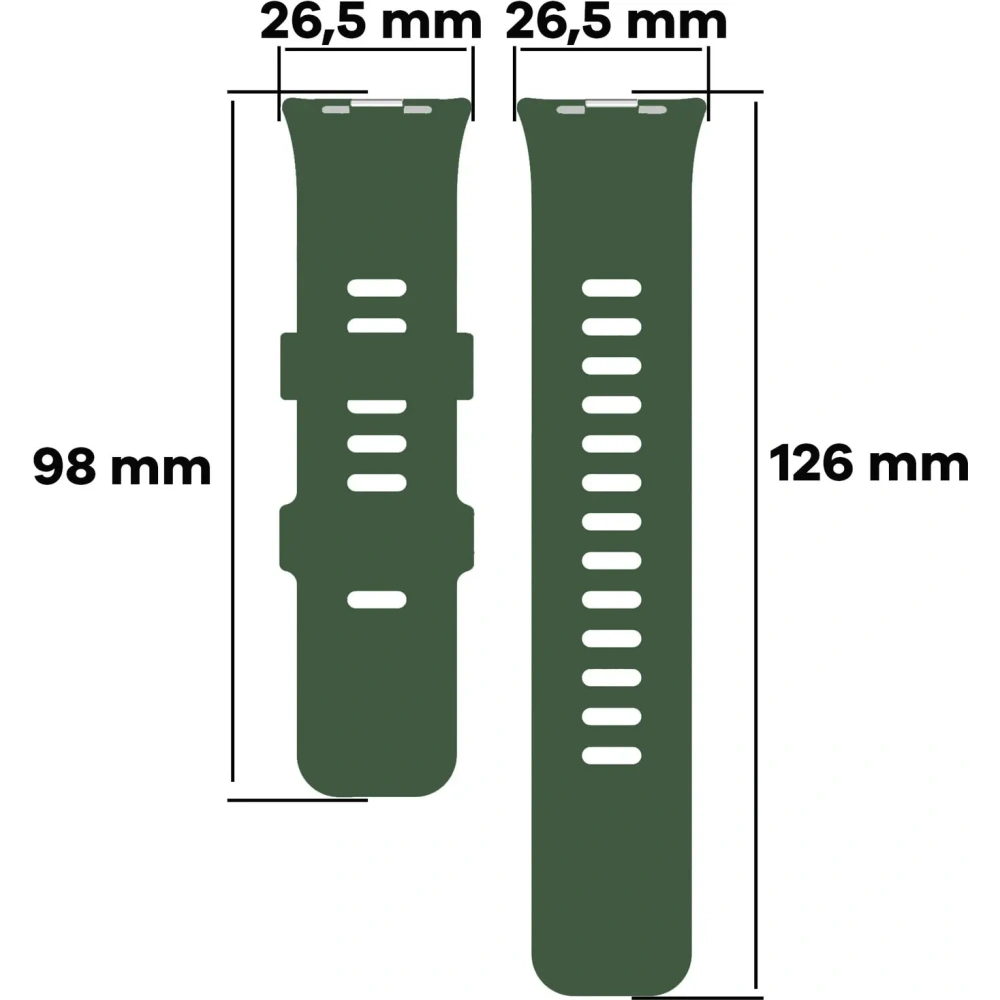 Hurtownia GSM - Pasek Bizon Strap Watch Silicone B do Redmi Watch 4 / Xiaomi Smart Band 9 Pro / 8 Pro tmavě zelený - BIZ4411 - {ean13} - Hurt