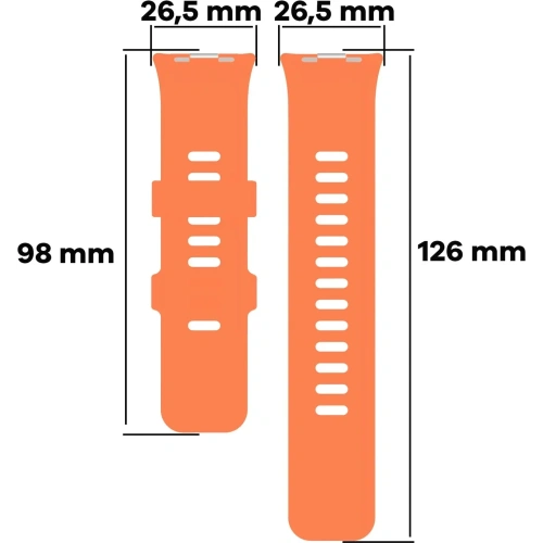 Pasek Bizon Strap Watch Silicone B do Redmi Watch 4 / Xiaomi Smart Band 9 Pro / 8 Pro marchewkowy