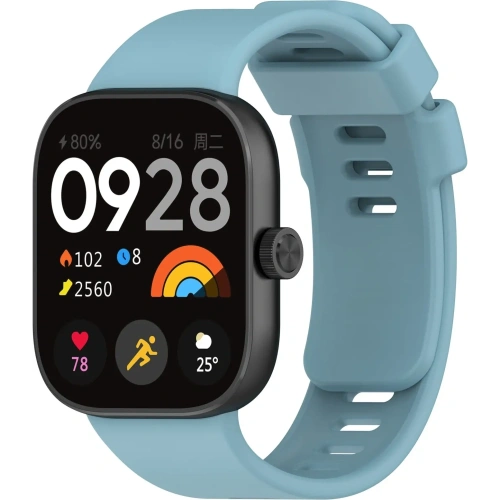 Pasek Bizon Strap Watch Silicone B do Redmi Watch 4 / Xiaomi Smart Band 9 Pro / 8 Pro błękitny