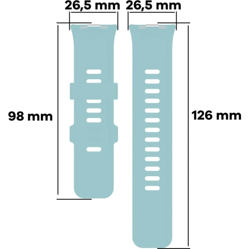 Pasek Bizon Strap Watch Silicone B do Redmi Watch 4 / Xiaomi Smart Band 9 Pro / 8 Pro błękitny