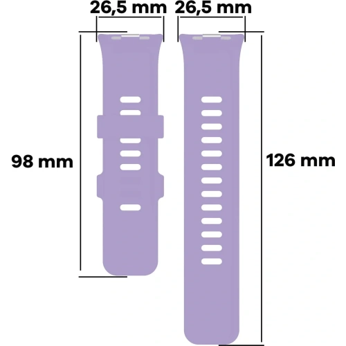 Pasek Bizon Strap Watch Silicone B do Redmi Watch 4 / Xiaomi Smart Band 9 Pro / 8 Pro fioletowy