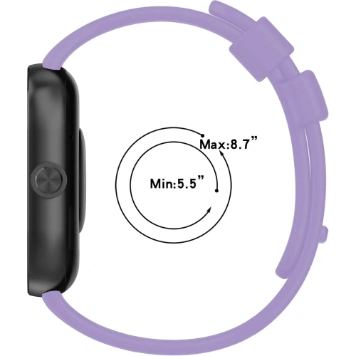 Pasek Bizon Strap Watch Silicone B do Redmi Watch 4 / Xiaomi Smart Band 9 Pro / 8 Pro fioletowy