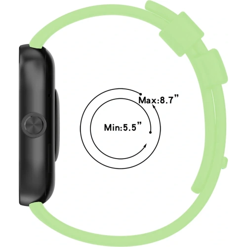 Pasek Bizon Strap Watch Silicone B do Redmi Watch 4 / Xiaomi Smart Band 9 Pro / 8 Pro jasnozielony