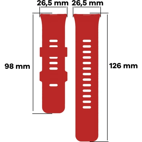 Pasek Bizon Strap Watch Silicone B do Redmi Watch 4 / Xiaomi Smart Band 9 Pro / 8 Pro czerwony