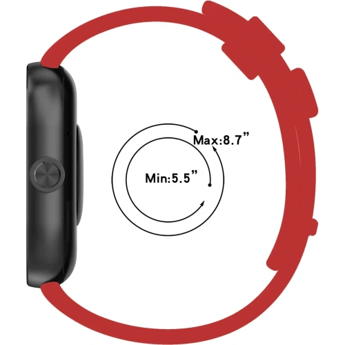 Pasek Bizon Strap Watch Silicone B do Redmi Watch 4 / Xiaomi Smart Band 9 Pro / 8 Pro czerwony
