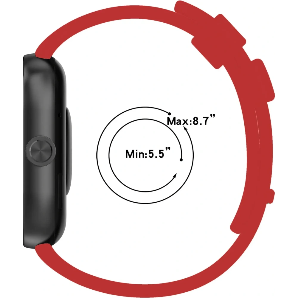 Hurtownia GSM - Bizon Szíj Óra Szilikon B Redmi Óra 4 / Xiaomi Okos Karszalag 9 Pro / 8 Pro piros - BIZ4417 - {ean13} - Hurt