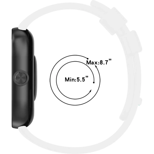 Pasek Bizon Strap Watch Silicone B do Redmi Watch 4 / Xiaomi Smart Band 9 Pro / 8 Pro biały