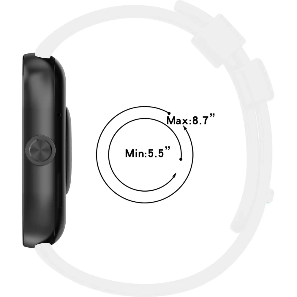 Hurtownia GSM - Bizon Szíjas Óra Szilikon B Redmi Óra 4 / Xiaomi Okos Karszalag 9 Pro / 8 Pro fehér - BIZ4418 - {ean13} - Hurt