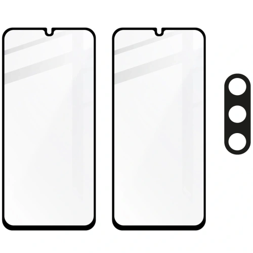 2x Szkło na ekran + szkło na aparat BIZON Edge do Samsung Galaxy A15 4G/5G
