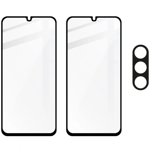 2x Szkło na ekran + szkło na aparat BIZON Edge do Samsung Galaxy A25 5G