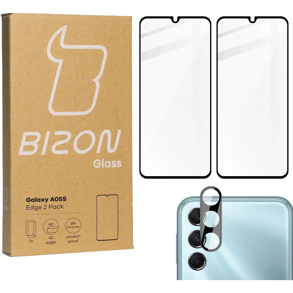 Hurtownia GSM - 2x Sklo na displej + sklo na fotoaparát BIZON Edge pro Samsung Galaxy A05s - BIZ4449 - {ean13} - Hurt
