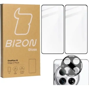 Hurtownia GSM - BIZON Edge 3D 2x sticlă de ecran + sticlă pentru cameră OnePlus 12 - BIZ4450 - {ean13} - Hurt