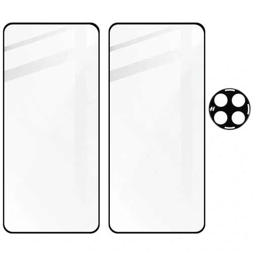 2x Szkło na ekran + szkło na aparat BIZON Edge 3D do OnePlus 12