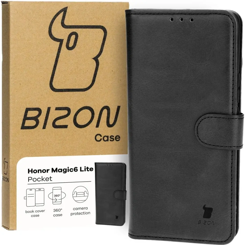 Hurtownia GSM - Bizon Caz Pocket Honor Magic6 Lite negru - BIZ4451 - {ean13} - Hurt
