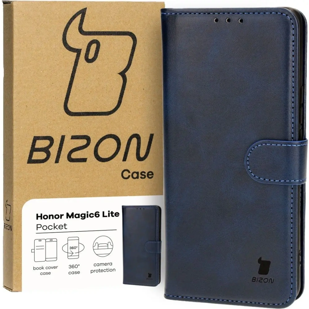 Hurtownia GSM - Bizon Case Pocket Honor Magic6 Lite albastru închis - BIZ4453 - {ean13} - Hurt