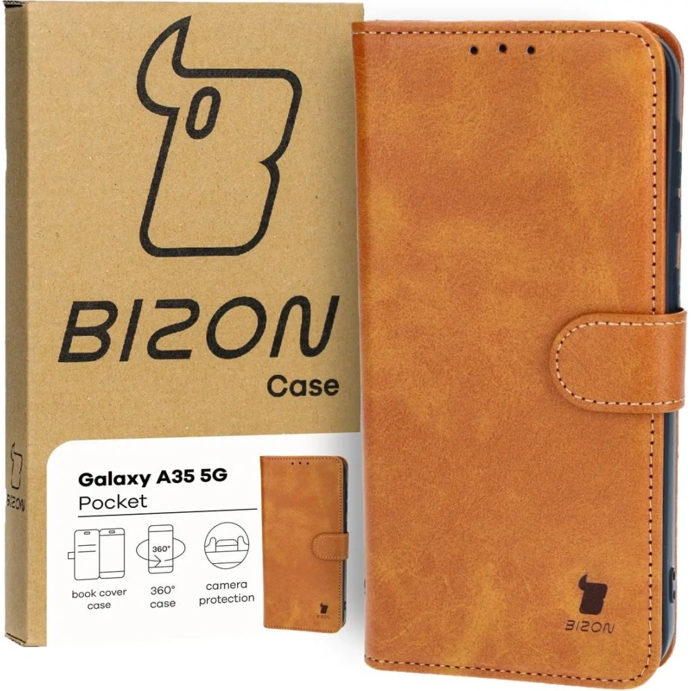 Wholesale Bizon Case Pocket Samsung Galaxy A35 5G brown - BIZ4462 - {ean13} - Hurt