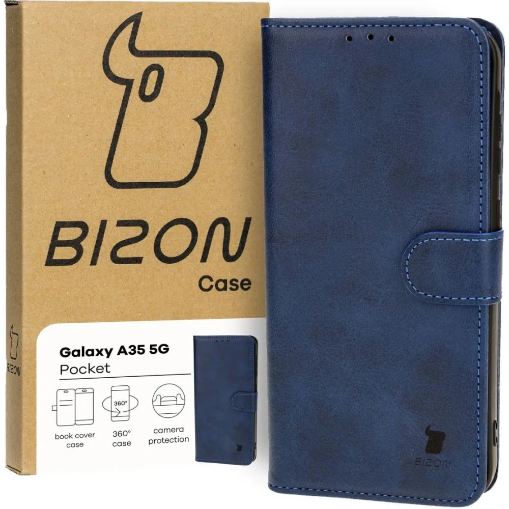 Hurtownia GSM - Etui z klapką Bizon Case Pocket do Samsung Galaxy A35 5G modré - BIZ4463 - {ean13} - Hurt