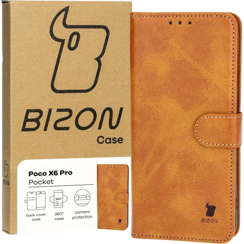 Wholesale Bizon Case Pocket Xiaomi Poco X6 Pro brown - BIZ4469 - {ean13} - Hurt