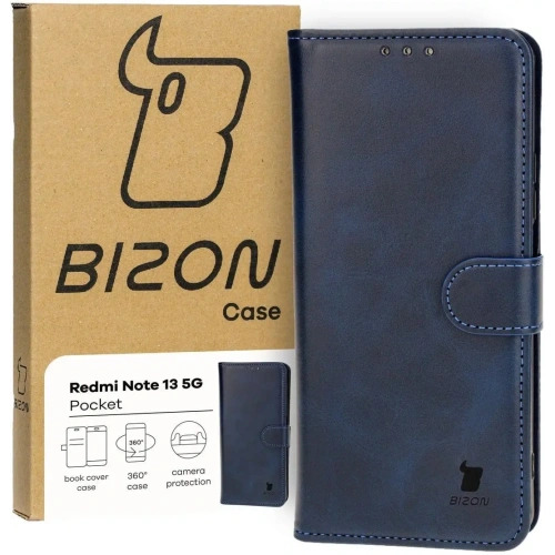 Etui z klapką Bizon Case Pocket do Xiaomi Redmi Note 13 5G granatowe