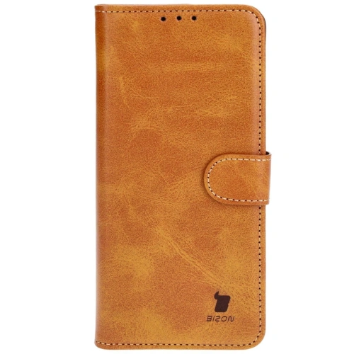 Etui z klapką Bizon Case Pocket do Xiaomi Redmi Note 13 Pro+ 5G brązowe